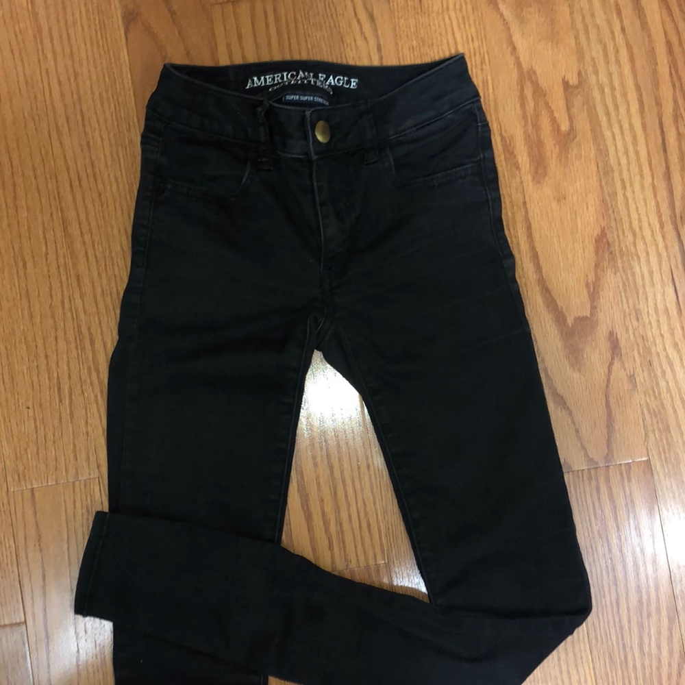 American Eagle Black Jeggings SIZE: 0
